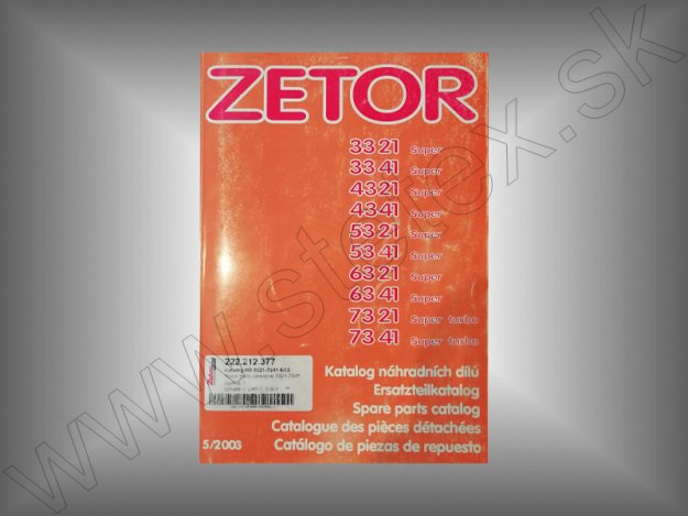 Katalóg ZETOR SUPER 3321-7341